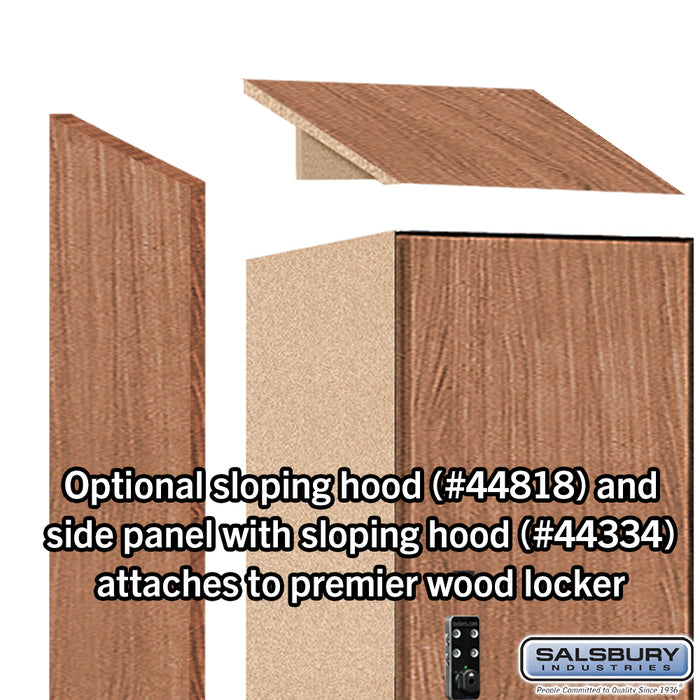 Salsbury 18" Wide Premier Wood Locker - Triple Tier - 1 Wide - 6 Feet High - 18" Deep - Red Oak - Resettable Combination Locks - Sweatfully