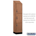 Salsbury 18" Wide Premier Wood Locker - Triple Tier - 1 Wide - 6 Feet High - 18" Deep - Red Oak - Hasps - Sweatfully