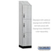 Salsbury 18" Wide Premier Wood Locker - Triple Tier - 1 Wide - 6 Feet High - 18" Deep - Silver Teak - Hasps - Sweatfully