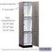 Salsbury 18" Wide Premier Wood Locker - Triple Tier - 1 Wide - 6 Feet High - 18" Deep - Skyline Walnut - Hasps - Sweatfully