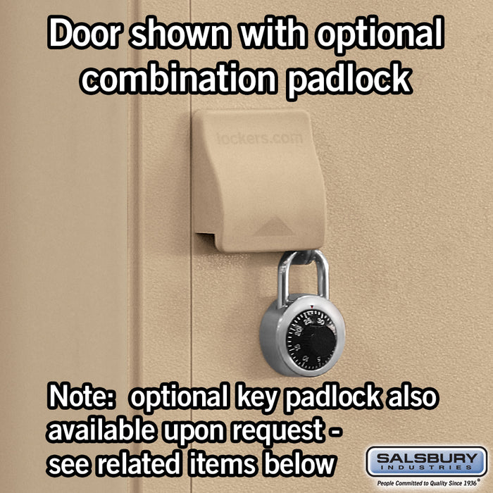 Salsbury 18" Wide Triple Tier Heavy Duty Plastic Locker - 1 Wide - 6 Feet High - 18 Inches Deep - Tan - Sweatfully