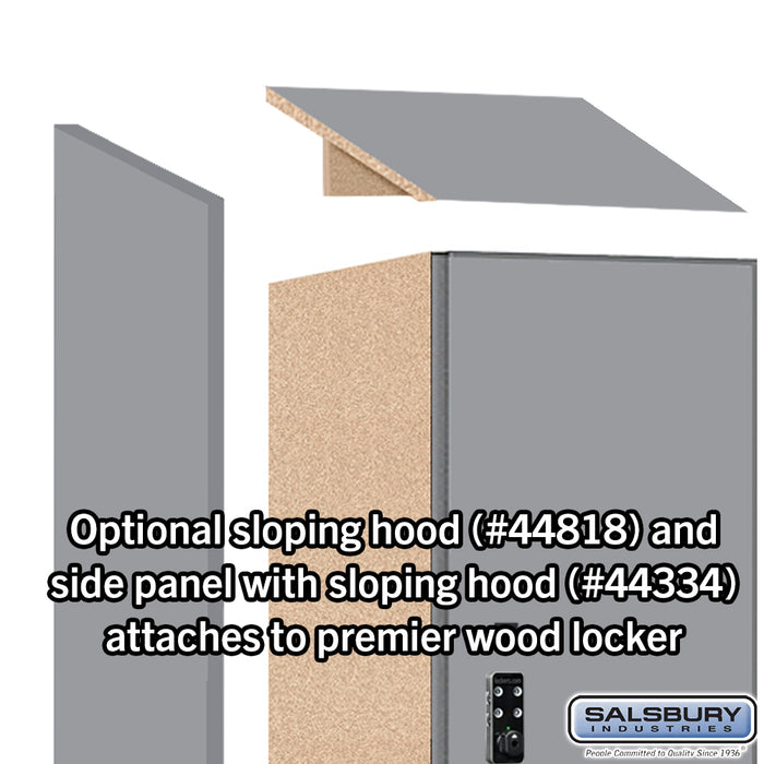 Salsbury 18" Wide Premier Wood Locker - Triple Tier - 1 Wide - 6 Feet High - 18" Deep - Winter Fog - Resettable Combination Locks - Sweatfully