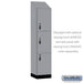 Salsbury 18" Wide Premier Wood Locker - Triple Tier - 1 Wide - 6 Feet High - 18" Deep - Winter Fog - Resettable Combination Locks - Sweatfully