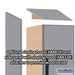 Salsbury 18" Wide Premier Wood Locker - Triple Tier - 1 Wide - 6 Feet High - 18" Deep - Winter Fog - Hasps - Sweatfully