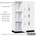 Salsbury 18" Wide Premier Wood Locker - Triple Tier - 3 Wide - 6 Feet High - 21" Deep - Arctic White - Electronic Locks - Sweatfully
