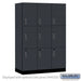 Salsbury 18" Wide Premier Wood Locker - Triple Tier - 3 Wide - 6 Feet High - 21" Deep - Carbon Mesh - Electronic Locks - Sweatfully