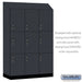 Salsbury 18" Wide Premier Wood Locker - Triple Tier - 3 Wide - 6 Feet High - 21" Deep - Carbon Mesh - Hasps - Sweatfully