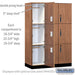 Salsbury 18" Wide Premier Wood Locker - Triple Tier - 3 Wide - 6 Feet High - 21" Deep - Red Oak - Electronic Locks - Sweatfully