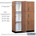 Salsbury 18" Wide Premier Wood Locker - Triple Tier - 3 Wide - 6 Feet High - 21" Deep - Red Oak - Hasps - Sweatfully