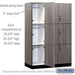 Salsbury 18" Wide Premier Wood Locker - Triple Tier - 3 Wide - 6 Feet High - 21" Deep - Skyline Walnut - Hasps - Sweatfully