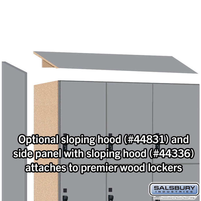 Salsbury 18" Wide Premier Wood Locker - Triple Tier - 3 Wide - 6 Feet High - 21" Deep - Winter Fog - Hasps - Sweatfully