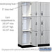 Salsbury 18" Wide Premier Wood Locker - Triple Tier - 3 Wide - 6 Feet High - 18" Deep - Silver Teak - Resettable Combination Locks - Sweatfully