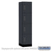 Salsbury 18" Wide Premier Wood Locker - Four Tier - 1 Wide - 6 Feet High - 18" Deep - Carbon Mesh - Electronic Locks - Sweatfully
