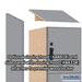 Salsbury 18" Wide Premier Wood Locker - Four Tier - 1 Wide - 6 Feet High - 18" Deep - Winter Fog - Hasps - Sweatfully