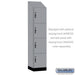 Salsbury 18" Wide Premier Wood Locker - Four Tier - 1 Wide - 6 Feet High - 18" Deep - Winter Fog - Hasps - Sweatfully