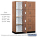 Salsbury 18" Wide Premier Wood Locker - Four Tier - 3 Wide - 6 Feet High - 21" Deep - Red Oak - Electronic Locks - Sweatfully
