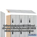 Salsbury 18" Wide Premier Wood Locker - Four Tier - 3 Wide - 6 Feet High - 21" Deep - Silver Teak - Resettable Combination Locks - Sweatfully