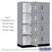Salsbury 18" Wide Premier Wood Locker - Four Tier - 3 Wide - 6 Feet High - 21" Deep - Winter Fog - Electronic Locks - Sweatfully