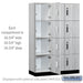 Salsbury 18" Wide Premier Wood Locker - Four Tier - 3 Wide - 6 Feet High - 18" Deep - Silver Teak - Electronic Locks - Sweatfully