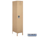 Salsbury 18" Wide Single Tier Standard Metal Locker - 1 Wide - 6 Feet High - 21 Inches Deep - Tan - Assembled - Sweatfully
