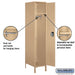 Salsbury 18" Wide Single Tier Standard Metal Locker - 1 Wide - 6 Feet High - 21 Inches Deep - Tan - Unassembled - Sweatfully
