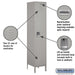 Salsbury 18" Wide Single Tier Standard Metal Locker - 1 Wide - 6 Feet High - 18 Inches Deep - Gray - Assembled - Sweatfully