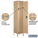 Salsbury 18" Wide Single Tier Standard Metal Locker - 1 Wide - 6 Feet High - 18 Inches Deep - Tan - Assembled - Sweatfully