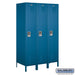 Salsbury 18" Wide Single Tier Standard Metal Locker - 3 Wide - 6 Feet High - 21 Inches Deep - Blue - Assembled - Sweatfully