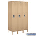 Salsbury 18" Wide Single Tier Standard Metal Locker - 3 Wide - 6 Feet High - 21 Inches Deep - Tan - Assembled - Sweatfully