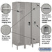 Salsbury 18" Wide Single Tier Standard Metal Locker - 3 Wide - 6 Feet High - 18 Inches Deep - Gray - Assembled - Sweatfully