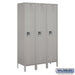 Salsbury 18" Wide Single Tier Standard Metal Locker - 3 Wide - 6 Feet High - 18 Inches Deep - Gray - Assembled - Sweatfully