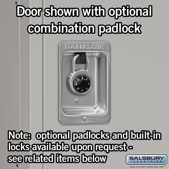 Salsbury 18" Wide Single Tier Standard Metal Locker - 3 Wide - 6 Feet High - 18 Inches Deep - Gray - Unassembled - Sweatfully