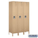 Salsbury 18" Wide Single Tier Standard Metal Locker - 3 Wide - 6 Feet High - 18 Inches Deep - Tan - Assembled - Sweatfully