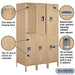 Salsbury 18" Wide Double Tier Standard Metal Locker - 3 Wide - 6 Feet High - 21 Inches Deep - Tan - Unassembled - Sweatfully