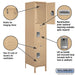 Salsbury 18" Wide Triple Tier Standard Metal Locker - 1 Wide - 6 Feet High - 21 Inches Deep - Tan - Unassembled - Sweatfully