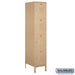 Salsbury 18" Wide Four Tier Standard Metal Locker - 1 Wide - 6 Feet High - 21 Inches Deep - Tan - Unassembled - Sweatfully