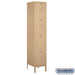 Salsbury 18" Wide Four Tier Standard Metal Locker - 1 Wide - 6 Feet High - 18 Inches Deep - Tan - Assembled - Sweatfully