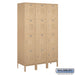 Salsbury 18" Wide Four Tier Standard Metal Locker - 3 Wide - 6 Feet High - 18 Inches Deep - Tan - Assembled - Sweatfully