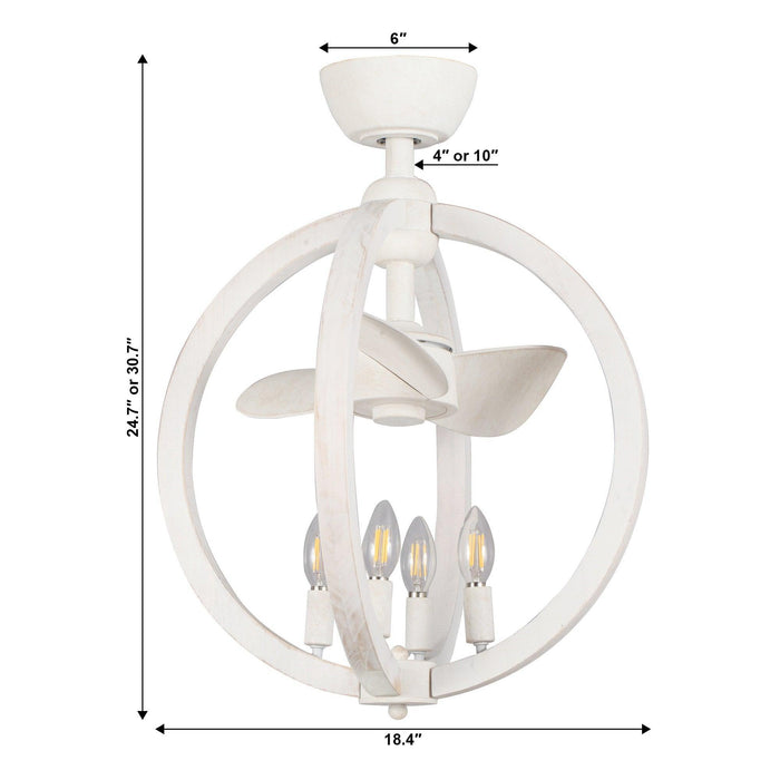 18" Cairns DC Motor Modern Downrod Mount Reversible Ceiling Fan with Lighting and Remote Control - Sweatfully
