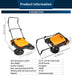 SM650 27.5" Manual Push Powered Floor Sweeper, Triple Brushes, Indoor and Outdoor - Sweatfully