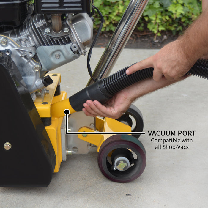 8” Gas Concrete Scarifier Planer Grinder with 5.5 HP Honda Engine Blade Bundle - Sweatfully