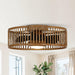 20" Farmhouse DC Motor Flush Mount Reversible Ceiling Fan with LED Lighting and Remote Control - Sweatfully