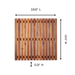 Redfish Oiled Teak Shower and Bath Mat 19.6″ x 19.6″ - Sweatfully