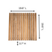 Bahama Teak Shower and Bath String Mat with Rubber Footing 19.6″ x 19.6″ - Sweatfully