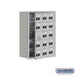 Salsbury Recessed Mounted Cell Phone Storage Locker with 15 A Doors (14 usable) in Aluminum -Resettable Combination Locks - Sweatfully