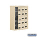 Salsbury Surface Mounted Cell Phone Storage Locker with 15 A Doors (14 usable) in Sandstone - Resettable Combination Locks - Sweatfully
