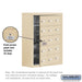 Salsbury Surface Mounted Cell Phone Storage Locker with 15 A Doors (14 usable) in Sandstone - Keyed Locks - Sweatfully