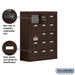 Salsbury Surface Mounted Cell Phone Storage Locker with 15 A Doors (14 usable) in Bronze - Resettable Combination Locks - Sweatfully