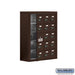 Salsbury Surface Mounted Cell Phone Storage Locker with 15 A Doors (14 usable) in Bronze - Resettable Combination Locks - Sweatfully