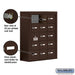 Salsbury Surface Mounted Cell Phone Storage Locker with 15 A Doors (14 usable) in Bronze - Keyed Locks - Sweatfully